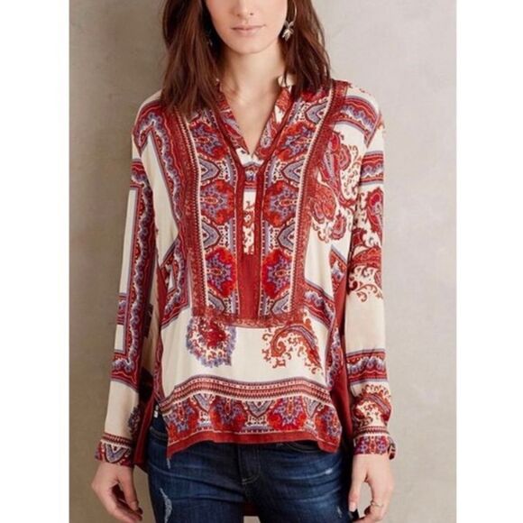 Tiny Tunic Blouse Boho Paisley Nahara - Picture 1 of 10